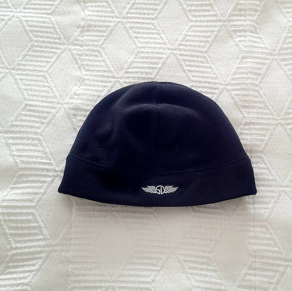 STRAIGHT DOWN Black Beanie